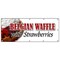 Signmission BELGIAN WAFFLE WITH STRAWBERRIES DECAL sticker whip cream breakfast B-120 Belgian Waffle - alternate 1